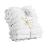 Soft Faux Fur Throw Blanket | Cozy Bed & Sofa Blanket 50 x 60 Inches