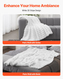 Soft Faux Fur Throw Blanket | Cozy Bed & Sofa Blanket 50 x 60 Inches