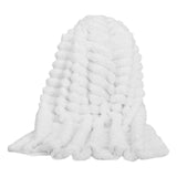 Soft Faux Fur Throw Blanket | Cozy Bed & Sofa Blanket 50 x 60 Inches