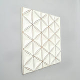 White Square Handcrafted MDF Wall Decor | Elegant Home Accent