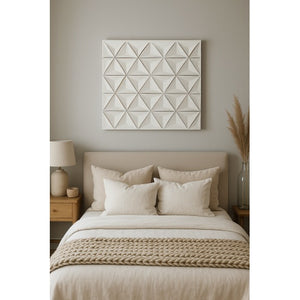 White Square Handcrafted MDF Wall Decor | Elegant Home Accent