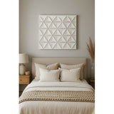 White Square Handcrafted MDF Wall Decor | Elegant Home Accent