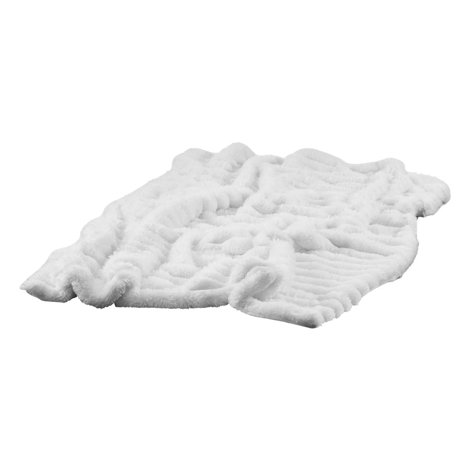 Soft Faux Fur Throw Blanket | Cozy Bed & Sofa Blanket 50 x 60 Inches